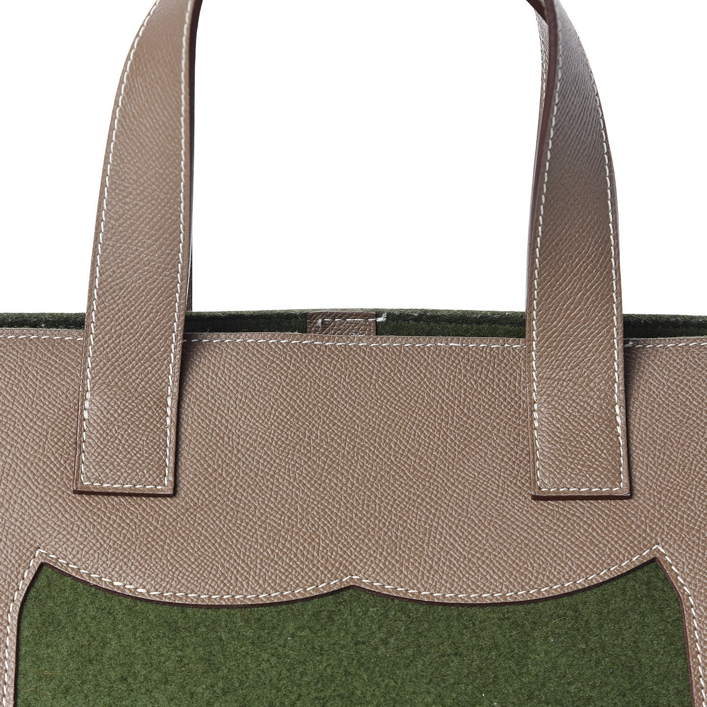 Epsom Felt Petit H Decoupe Basse PM Skeleton Tote Etoupe