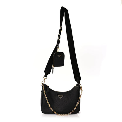Prada Saffiano Lux Re-Edition 2005 Shoulder Bag Black 1 of 8