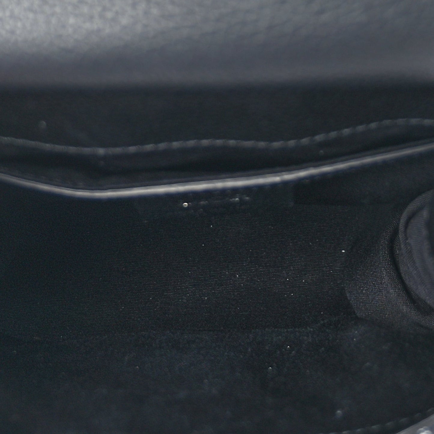 Grained Calfskin Oblique Mini Gallop Sling Bag Blue Black
