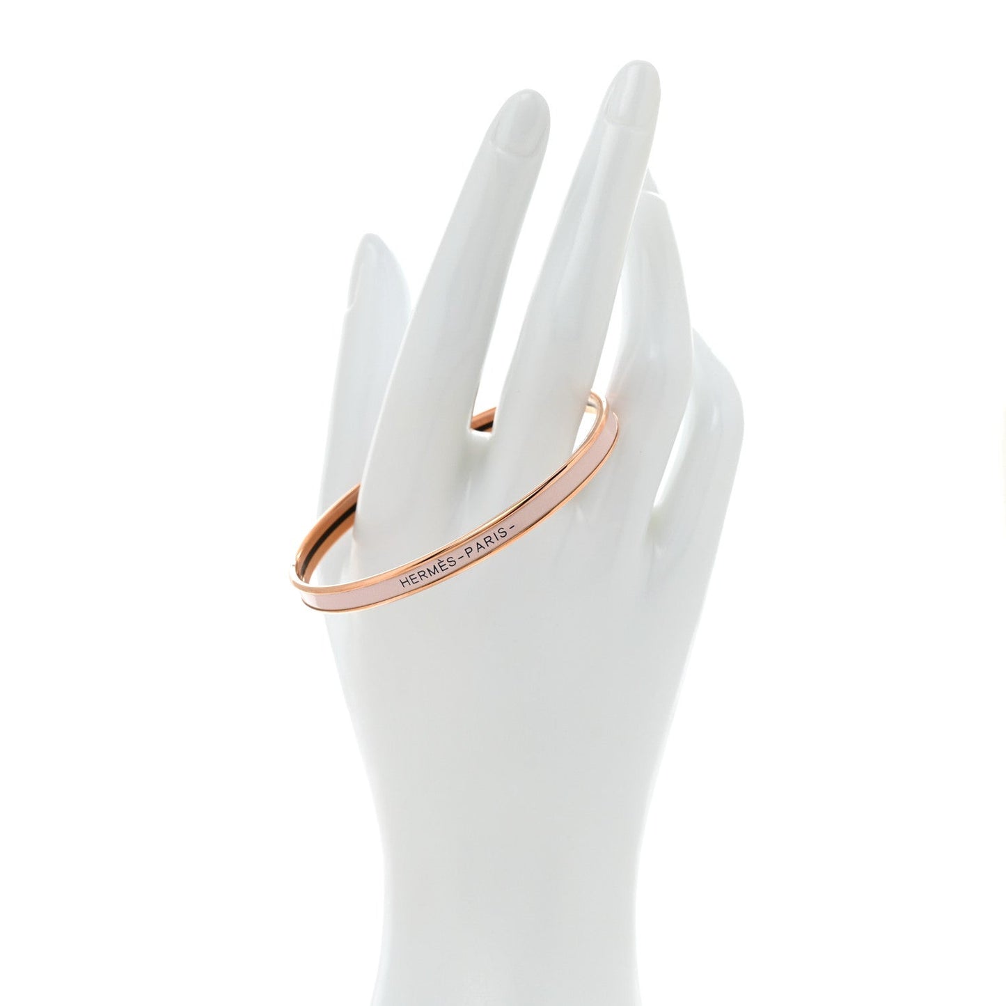 Enamel Extra Narrow Uni Bracelet 65 Rose Candeur