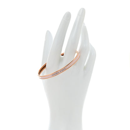 Hermes Enamel Extra Narrow Uni Bracelet 65 Rose Candeur 2 of 6