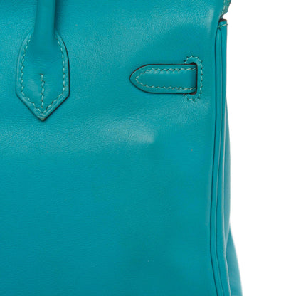 Hermes Swift Birkin 25 Turquoise 9 of 10