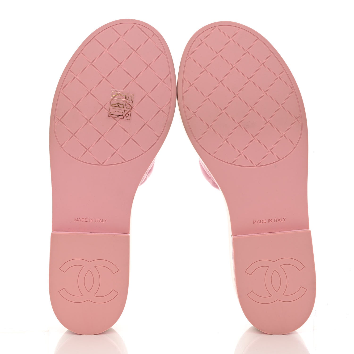 Chanel Lambskin Quilted CC Slip On Platform Sandals 40 Pink 5 of 9