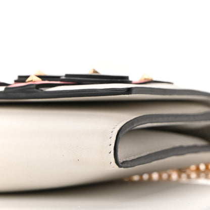 Valentino Garavani Vitello Loveblade Embellished Chain Wallet White 11 of 11