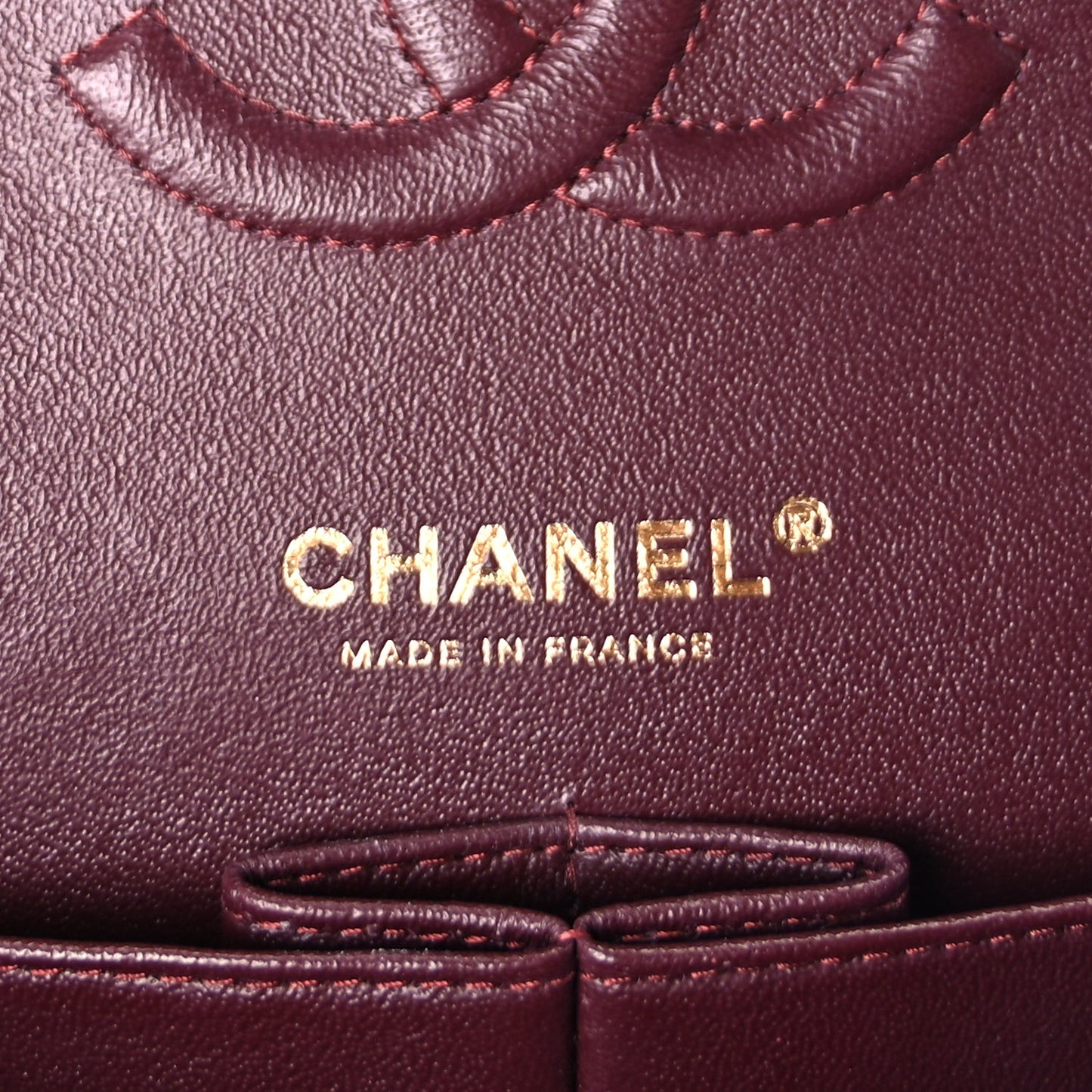 Lambskin Quilted Medium Double Flap  Black