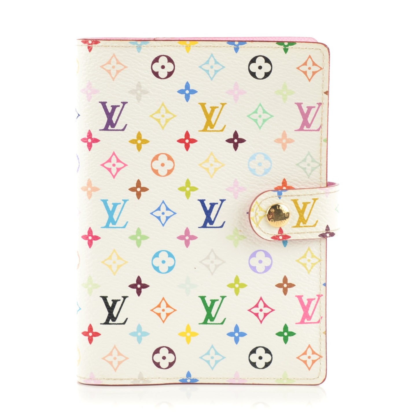 Monogram Multicolor Small Ring Agenda Cover White Litchi