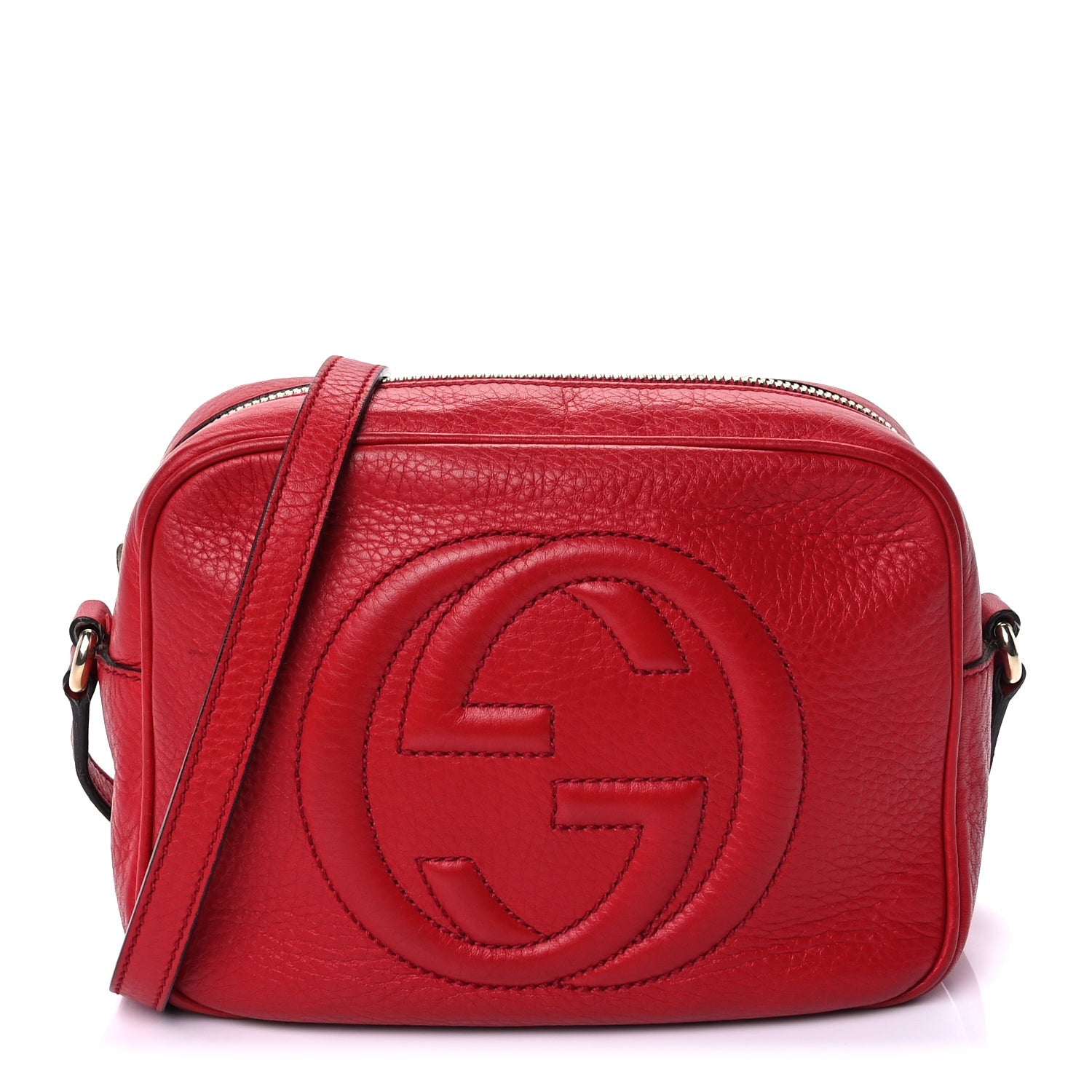 Louis Vuitton Pebbled Calfskin Small Soho Disco Bag Vibrant Red 1 of 8