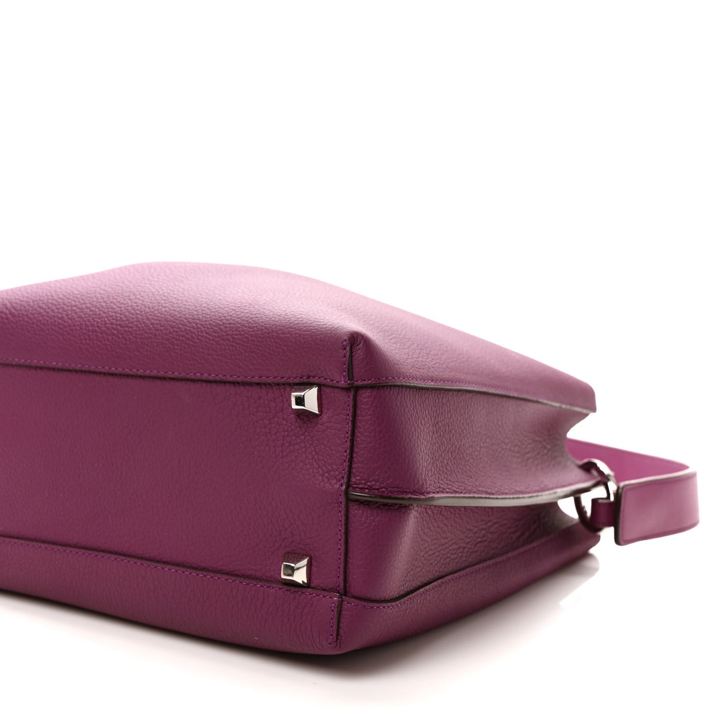 Grained Calfskin Medium Milla Hobo Purple