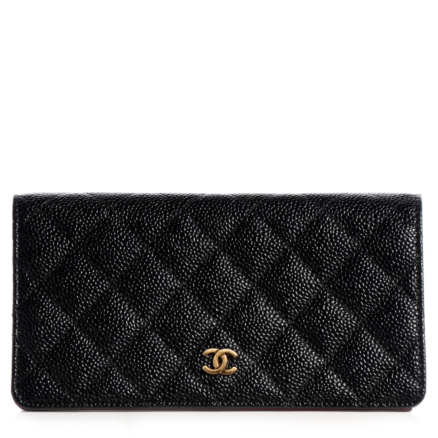 Chanel Caviar Quilted Yen Wallet Black 1 of 9