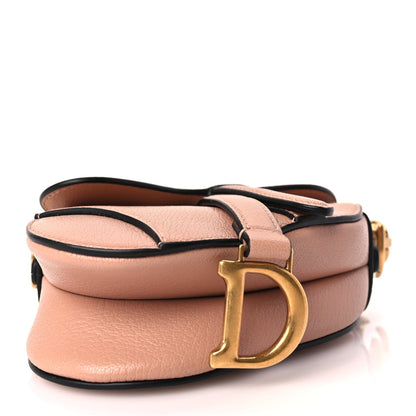 Christian Dior Goatskin Micro Saddle Bag With Strap Rose Des Vents 3 of 8