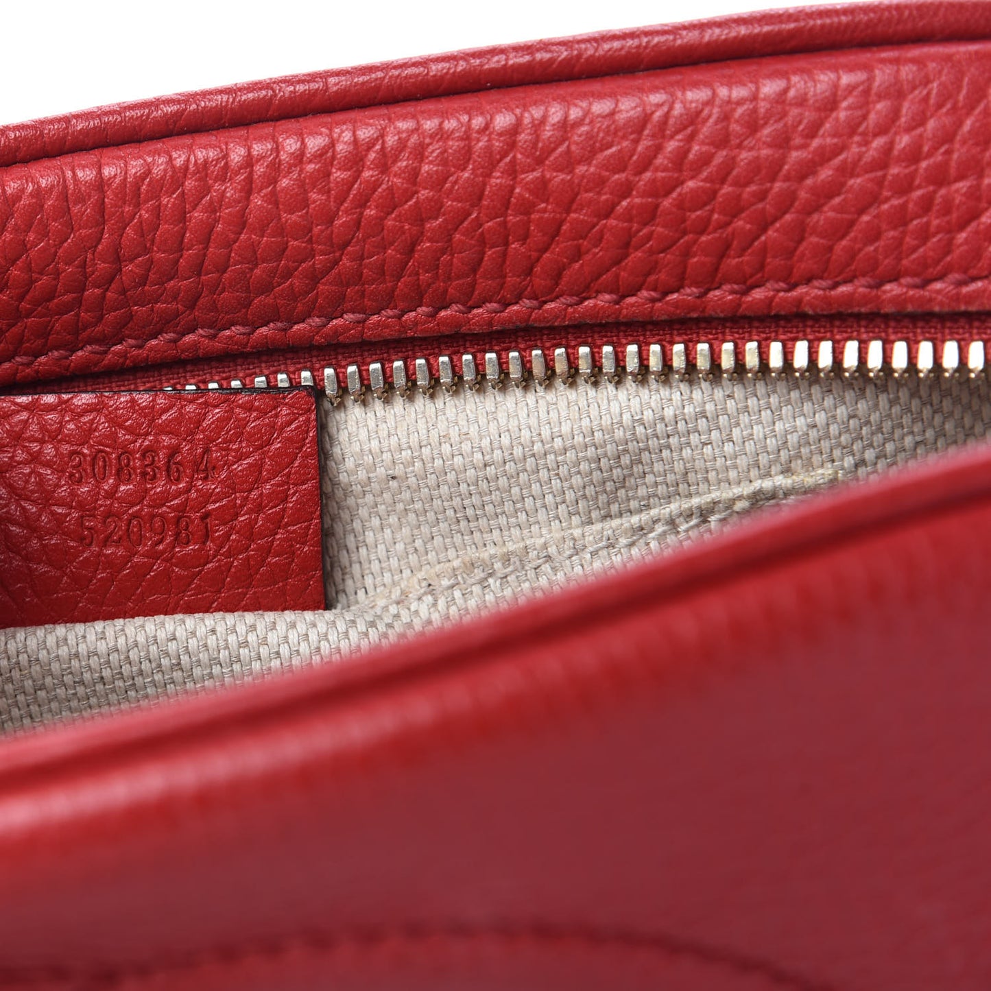 Pebbled Calfskin Small Soho Disco Bag Tabasco Red
