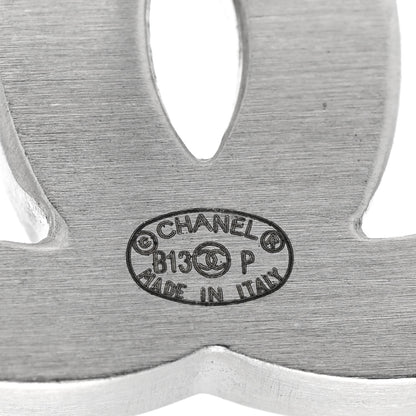 Chanel Lambskin CC Earrings Black Silver 4 of 4