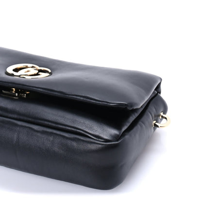 Gucci Lambskin Small GG Milano Top Handle Shoulder Bag Black 5 of 7