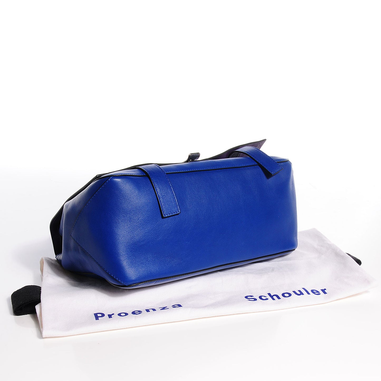 Leather Double Sided PS Courier Bag Royal Blue Veruca Salt