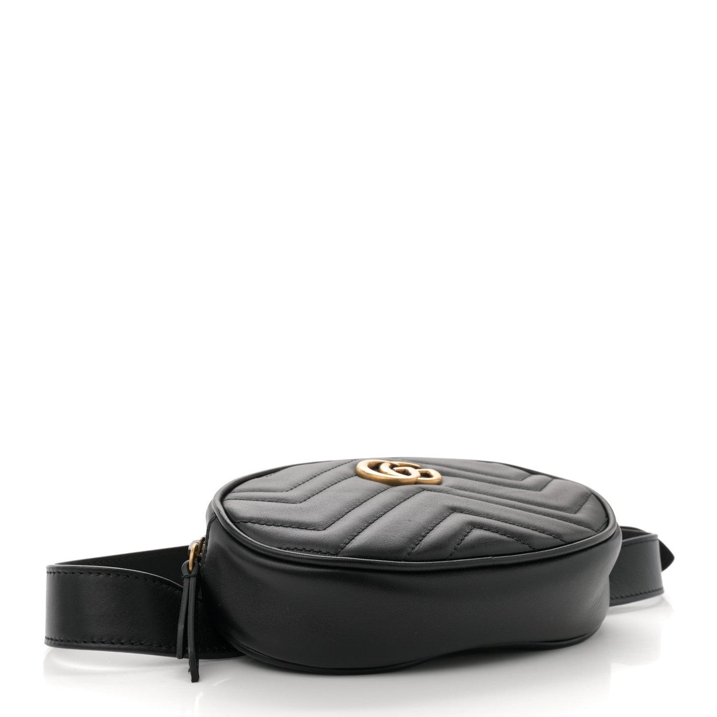 Calfskin Matelasse GG Marmont Belt Bag 75 30 Black