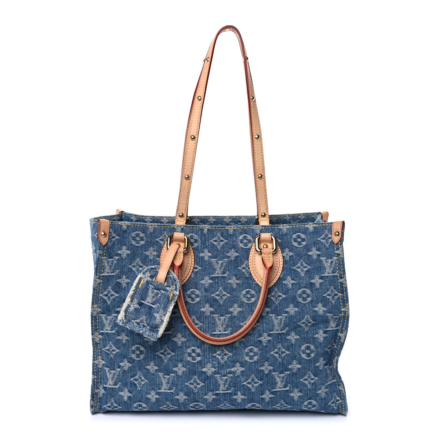 Louis Vuitton Monogram Denim Onthego MM Blue 1 of 8