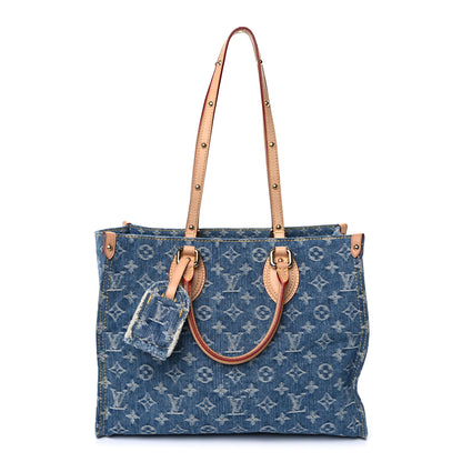 Louis Vuitton Monogram Denim Onthego MM Blue 1 of 8