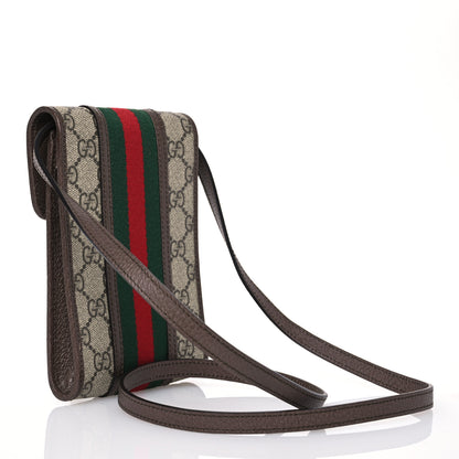 Gucci GG Supreme Monogram Web Mini Ophidia Crossbody Bag Beige New Acero 3 of 14