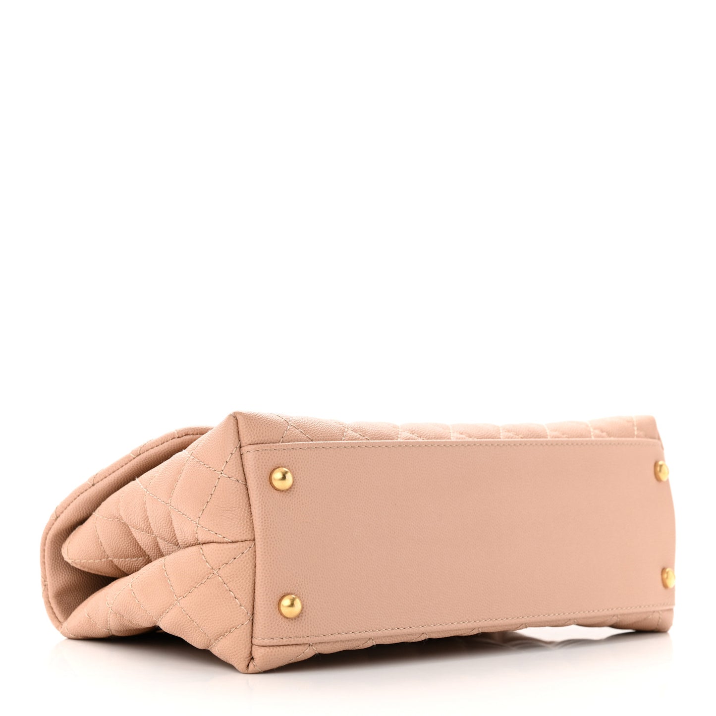 Caviar Quilted Small Coco Handle Flap Light Pink