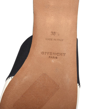 Givenchy Calfskin Bedford Logo Mule Slides 38.5 White Black 9 of 10