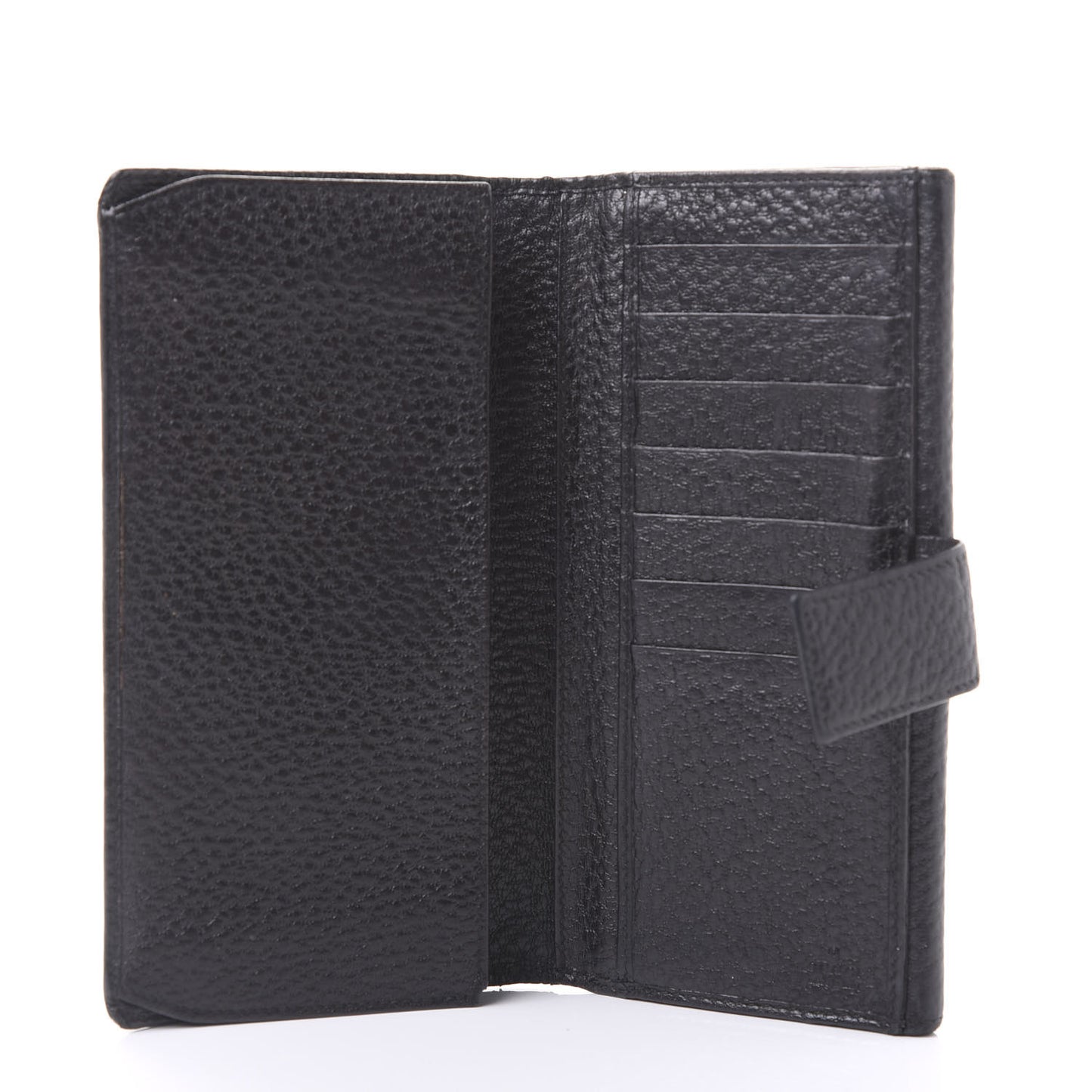 Grained Calfskin Hasler Continental Wallet Black