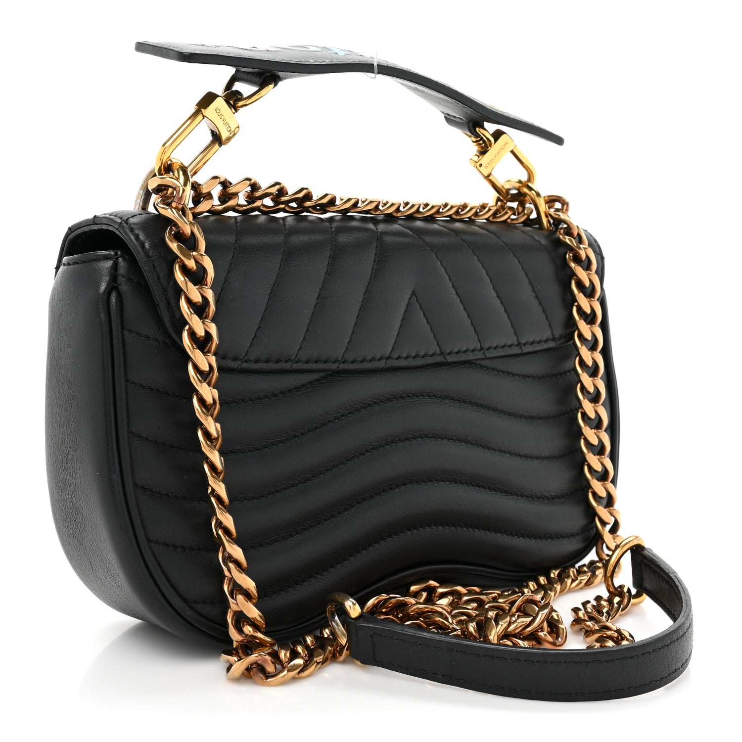 Louis Vuitton Calfskin New Wave Chain MM Black 3 of 16