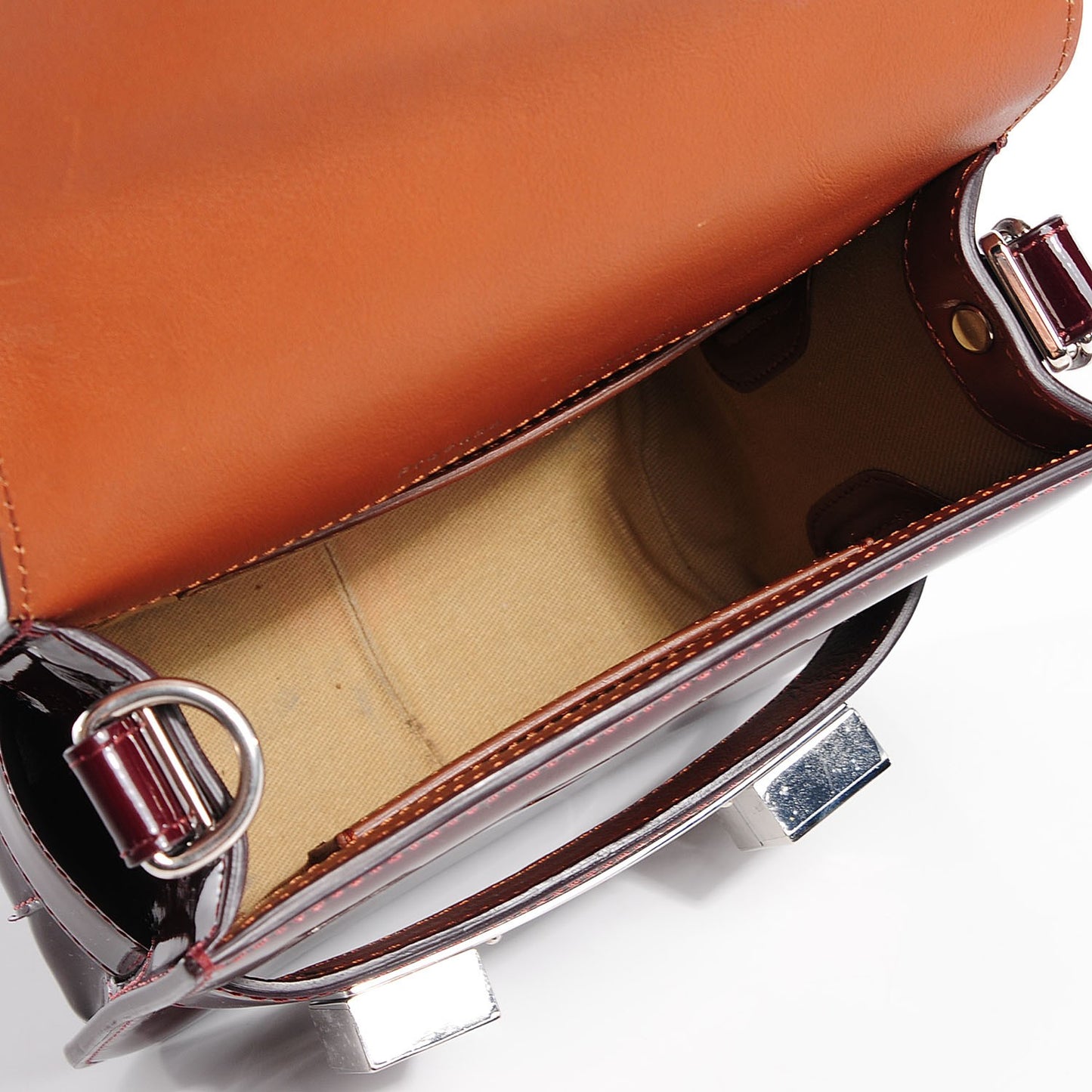 Patent PS11 Tiny Shoulder Bag Pinot Noir