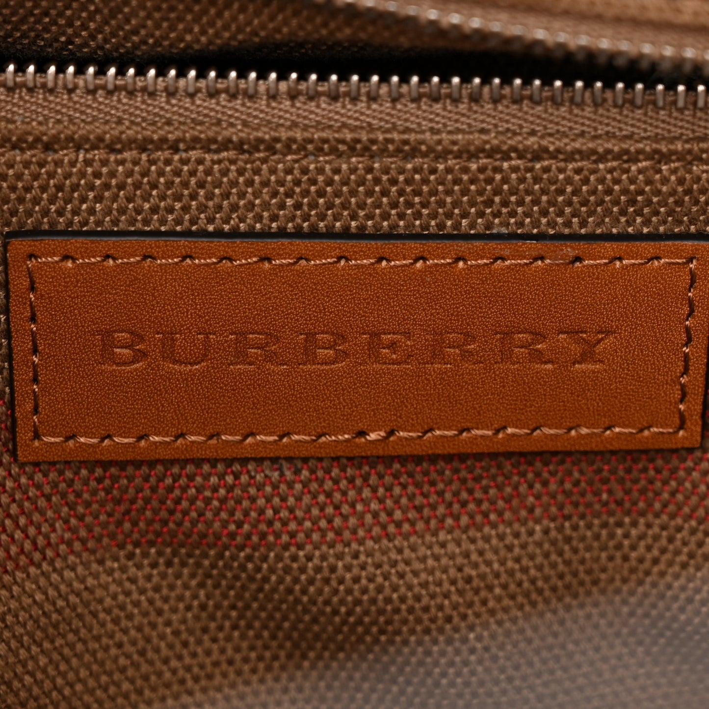 Grainy Calfskin House Check Small Maidstone Saddle Brown