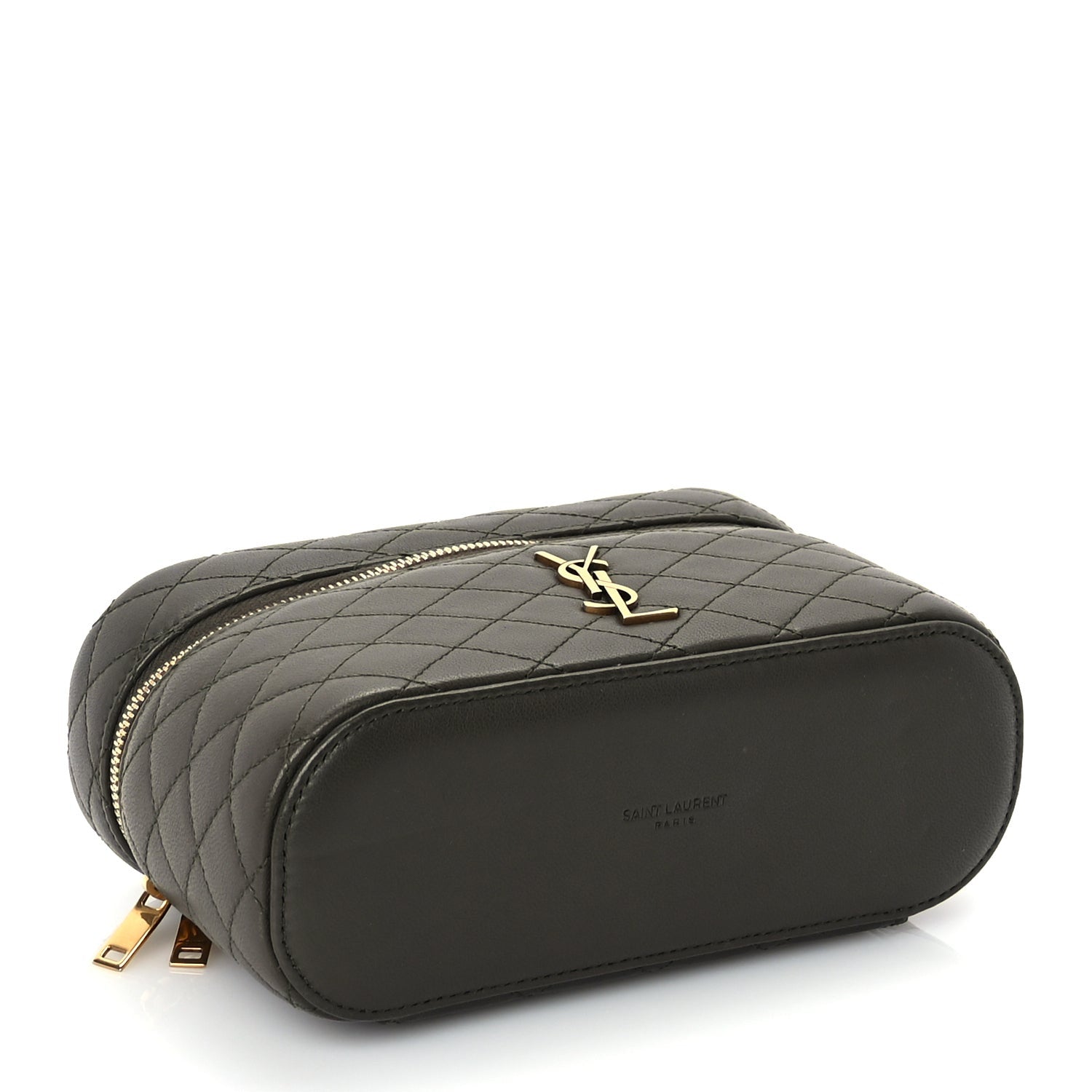Saint Laurent Lambskin Quilted Mini Gaby Vanity Case Light Musk 3 of 8
