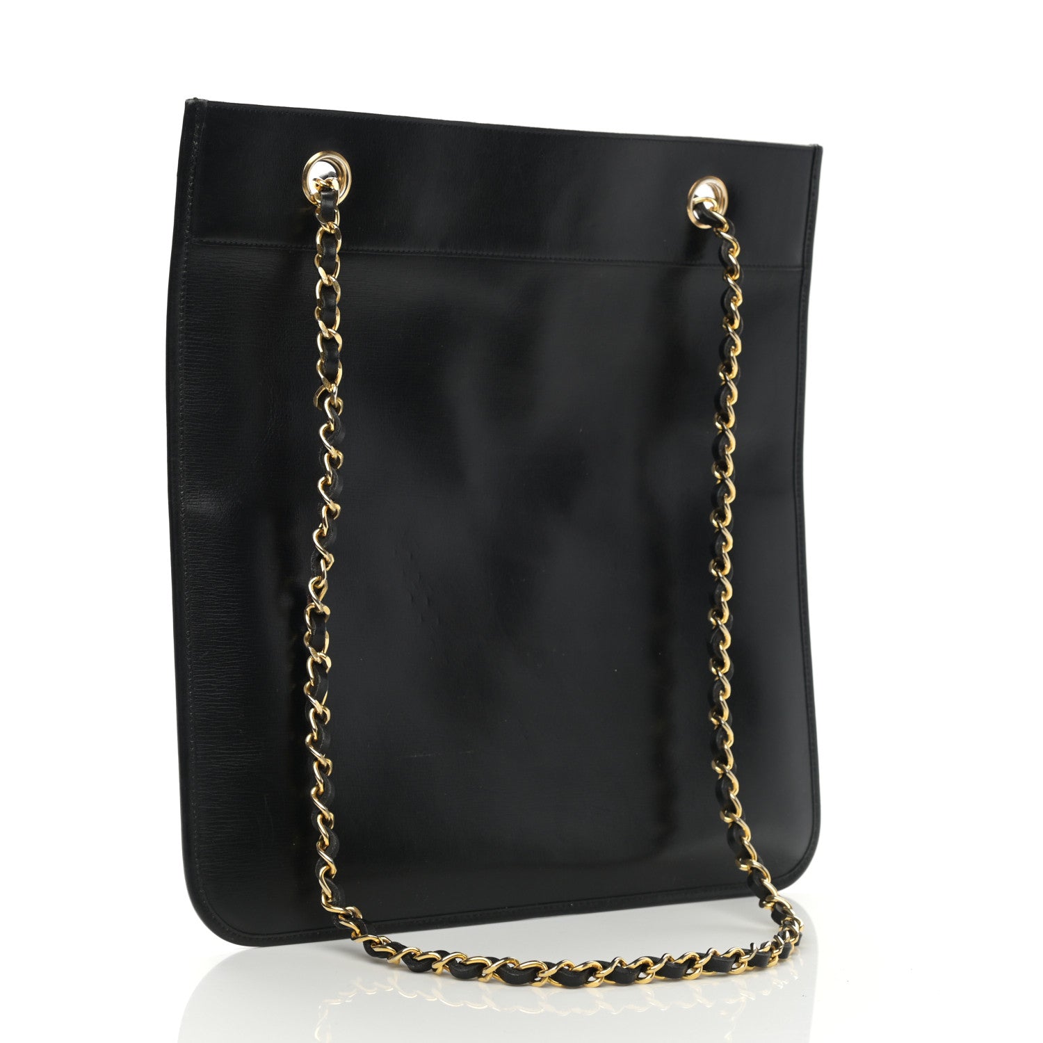 Chanel Lambskin CC Flat Tote Black 2 of 11