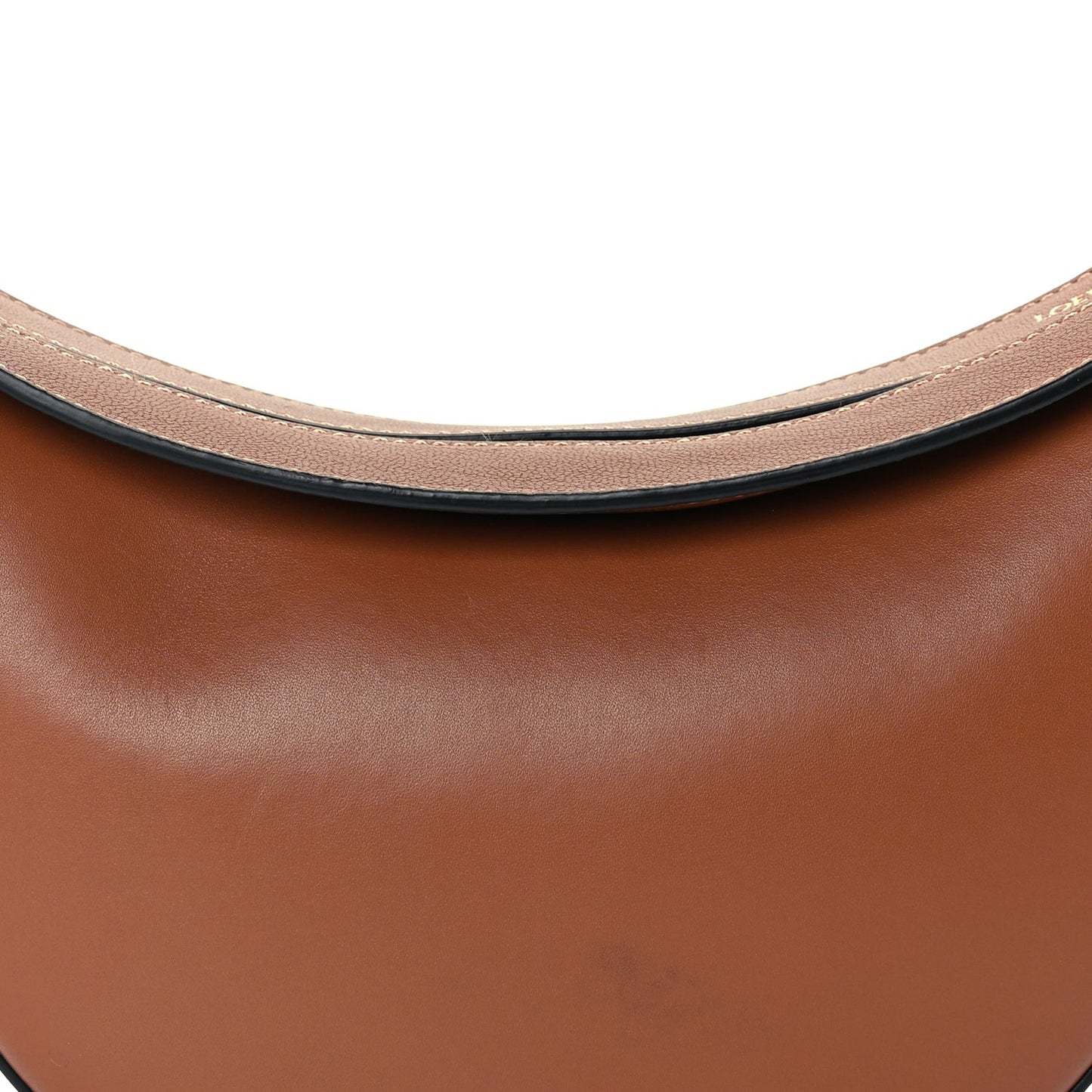 Satin Calfskin Jacquard Luna Bag Pecan