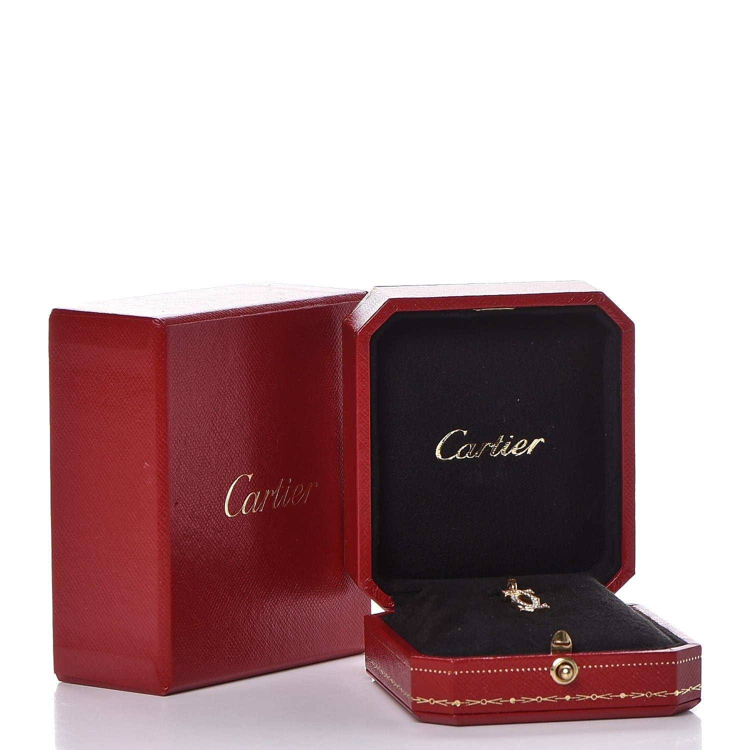 Cartier 18K Yellow Gold Diamond Logo Charm 6 of 6