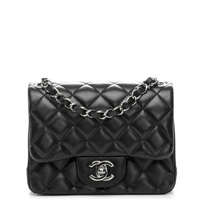 Chanel Lambskin Quilted Mini Square Flap Black 1 of 8