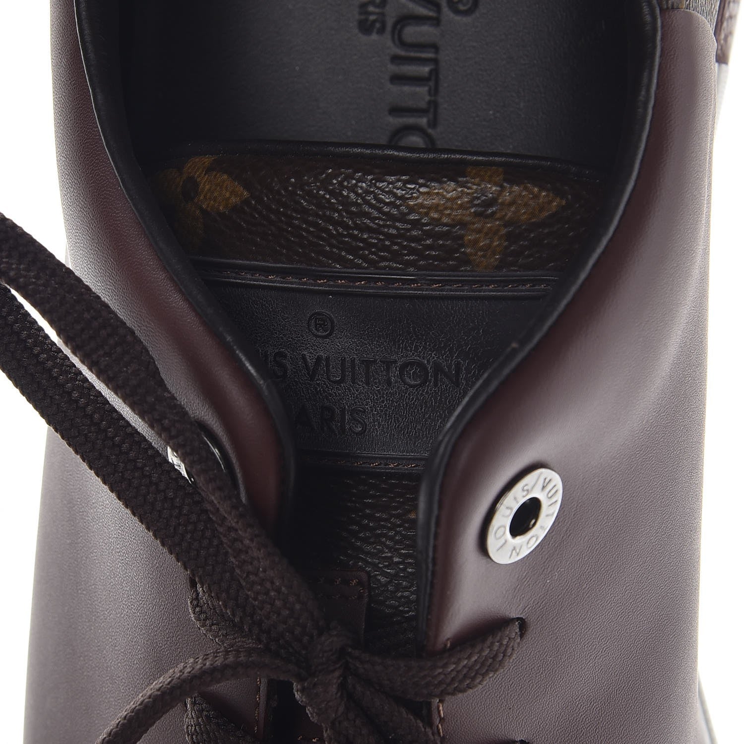 Louis Vuitton Calfskin Monogram Line Up Sneaker 13 Acajou 9 of 12
