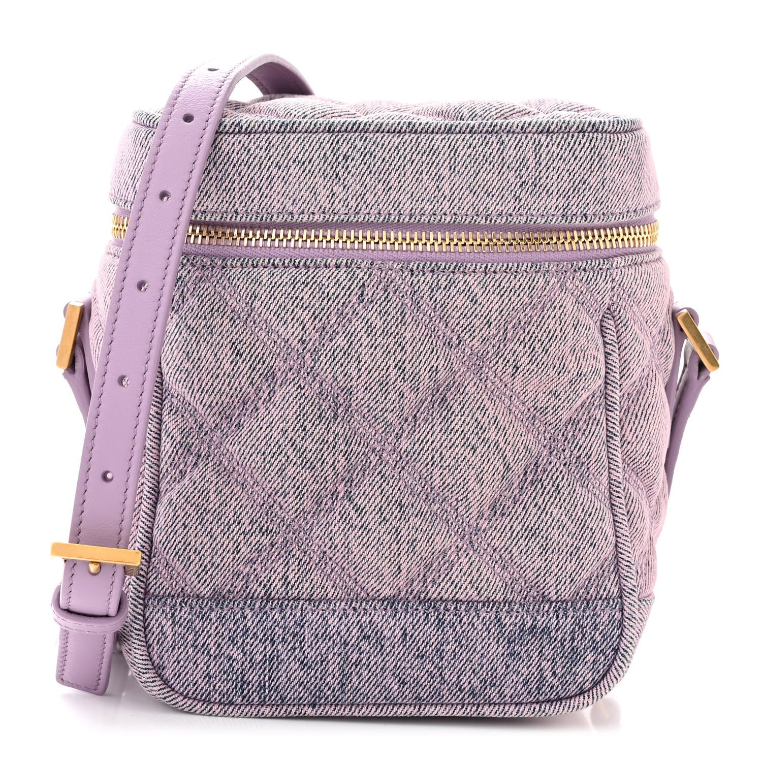 Saint Laurent Denim Quilted 80's Vanity Bag Bleached Lilac 1 of 10