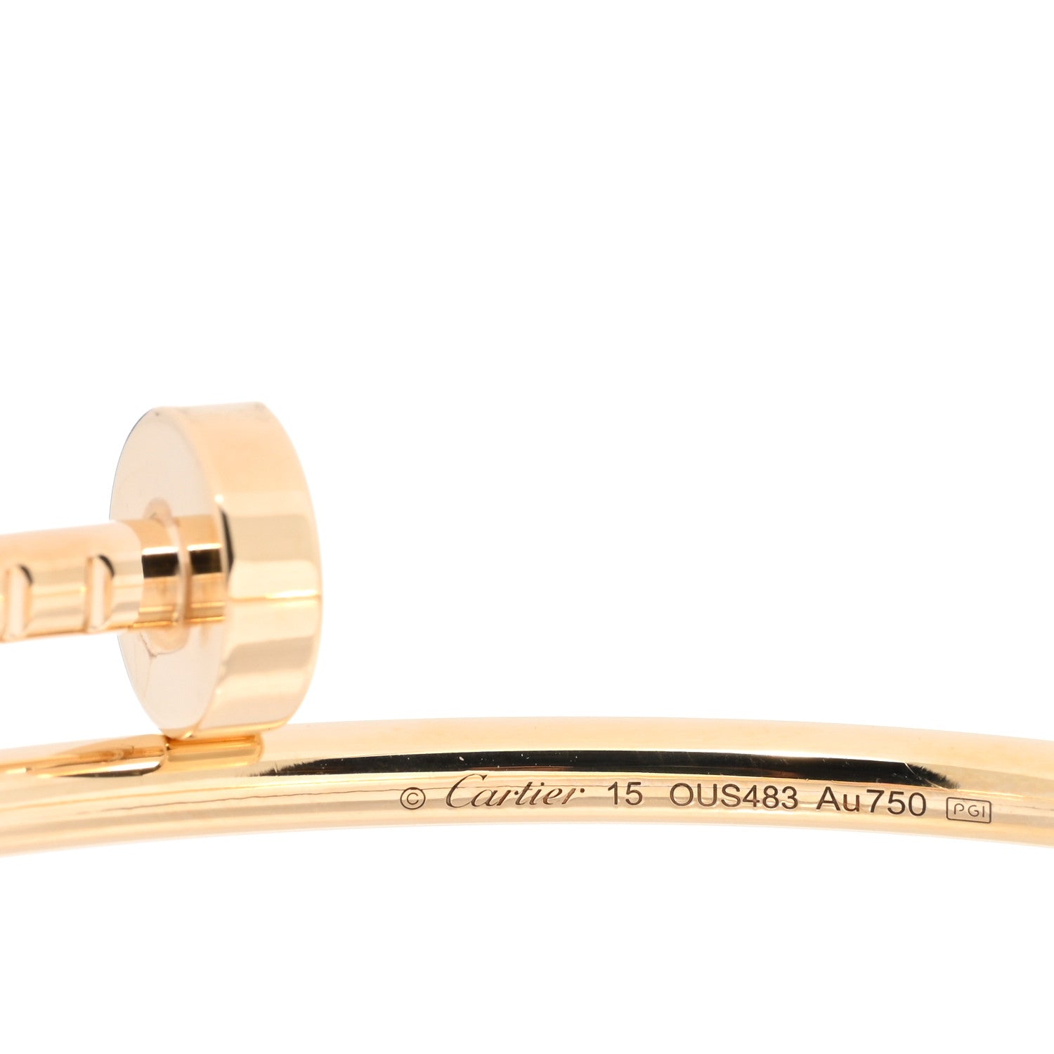 Cartier 18K Yellow Gold Small Juste Un Clou Bracelet 15 3 of 4