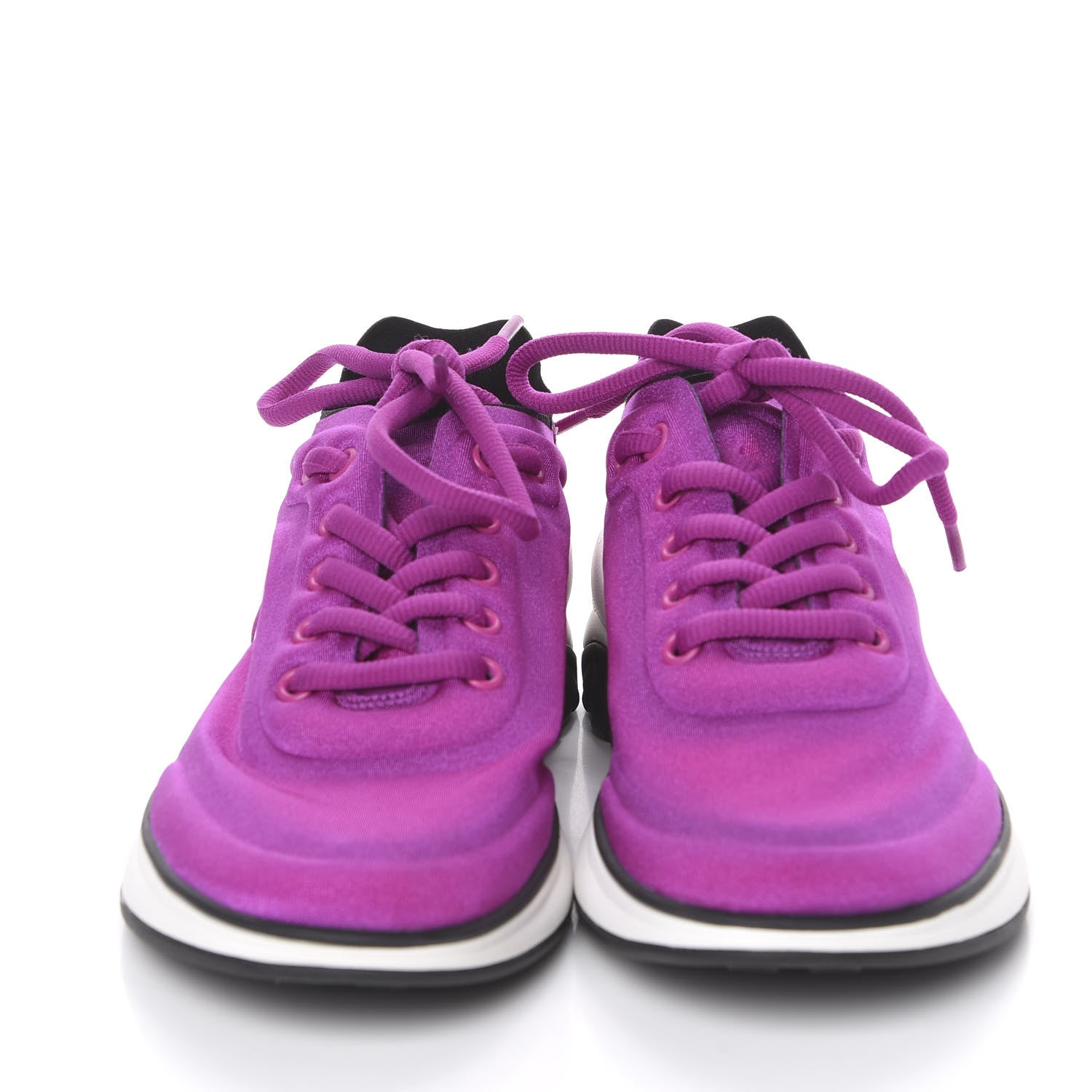 Chanel Lycra Womens CC Sneakers 36 Dark Pink 2 of 8