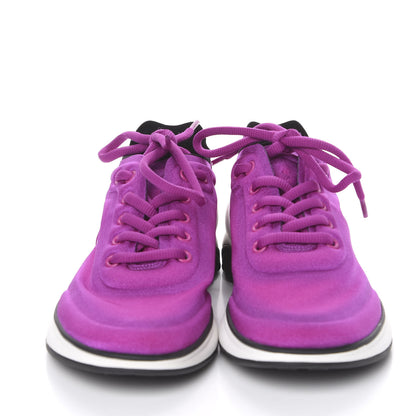 Chanel Lycra Womens CC Sneakers 36 Dark Pink 2 of 8