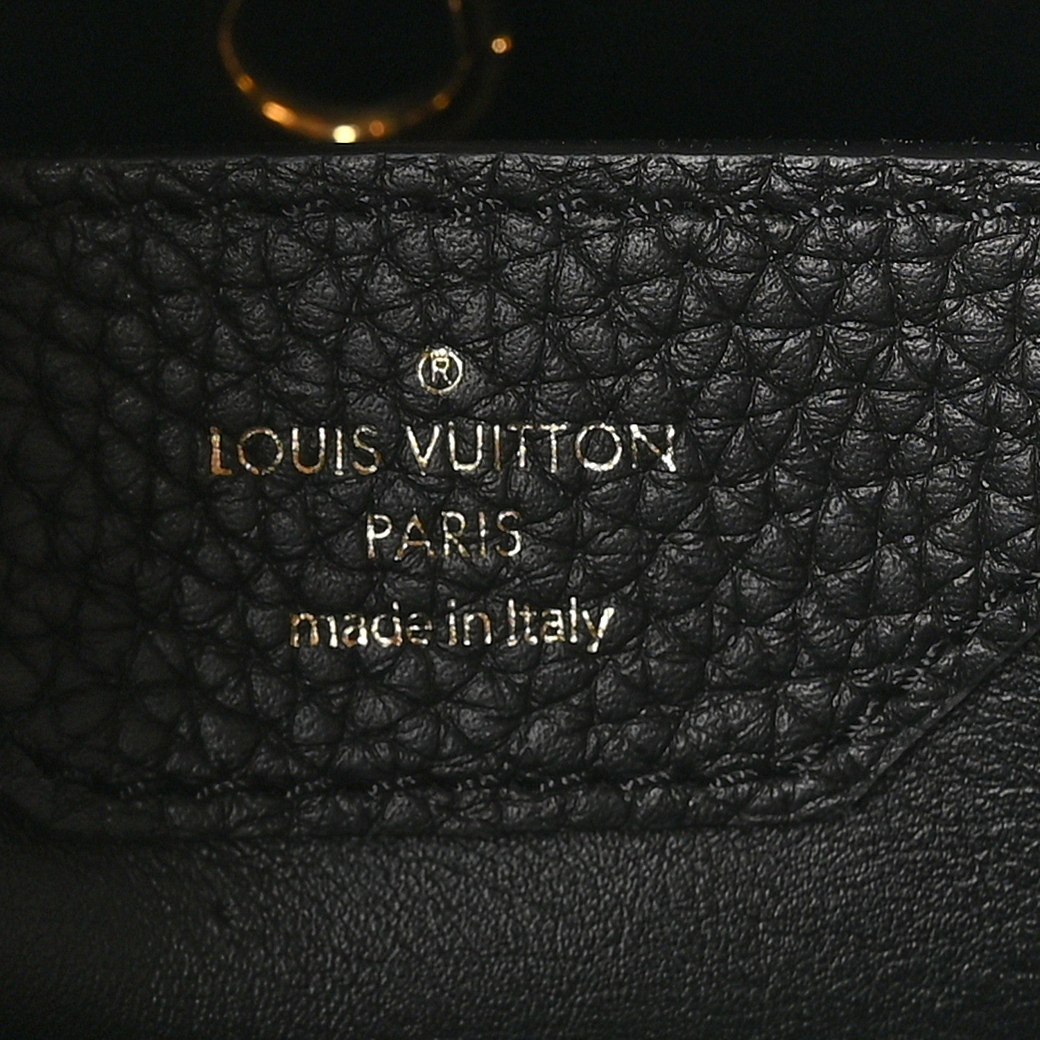 Louis Vuitton Taurillon Capucines MM Arizona Black Arizona Beige Ruby Red 6 of 7