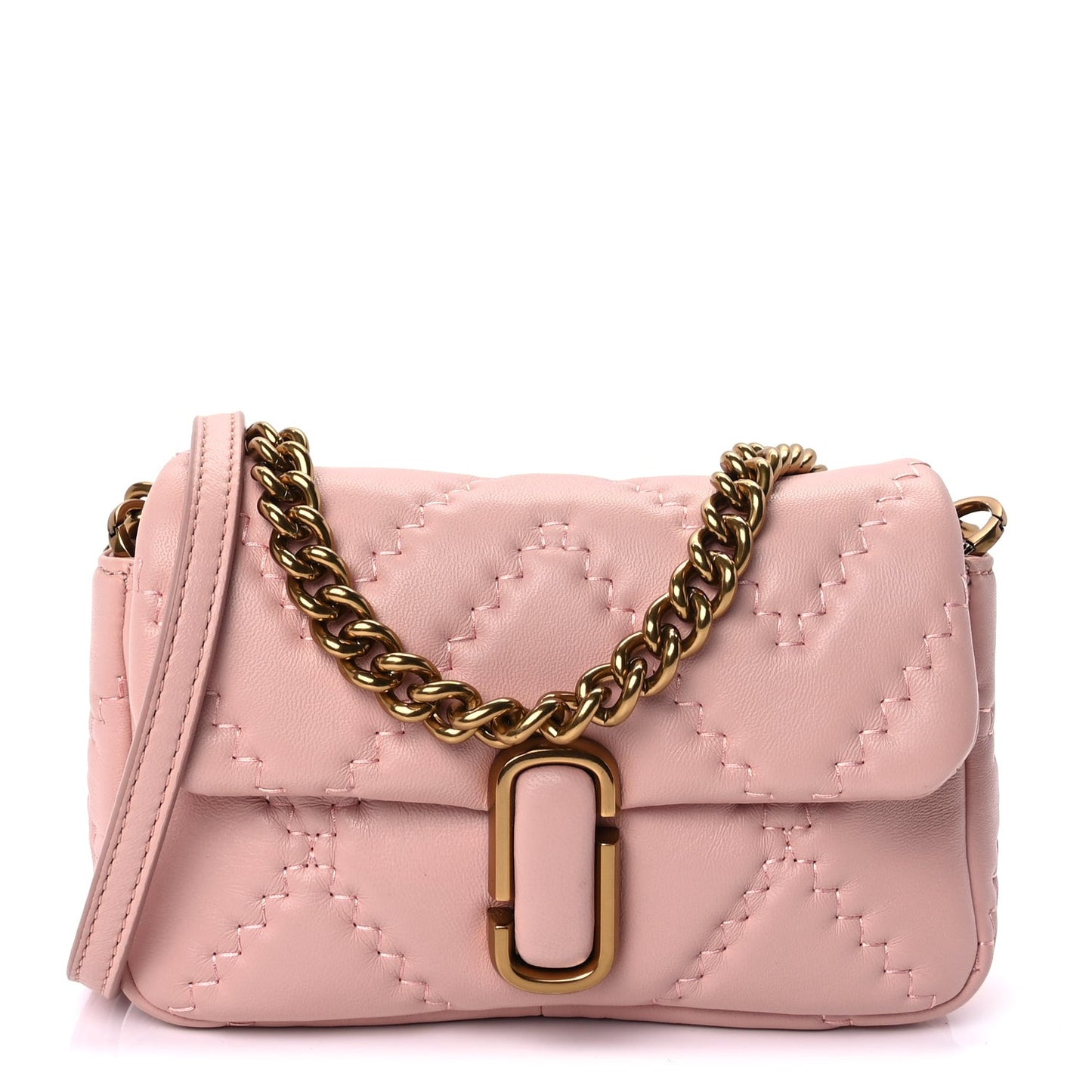 Lambskin Quilted Medium J Marc Shoulder Bag Rose