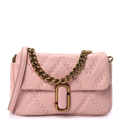 Marc Jacobs Lambskin Quilted Medium J Marc Shoulder Bag Rose 1 of 7