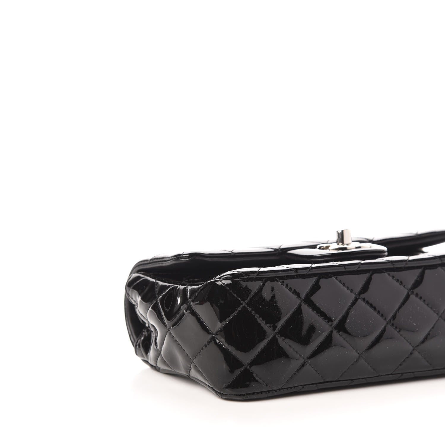 Chanel Patent Calfskin Quilted Mini Rectangular Flap Black 9 of 13