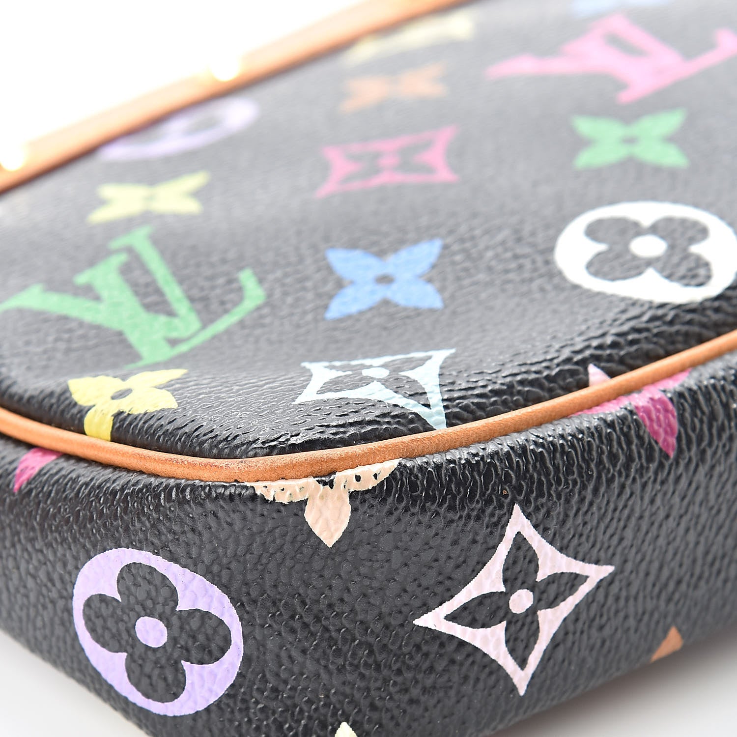 Louis Vuitton Monogram Multicolor Pochette Accessories Black 12 of 15