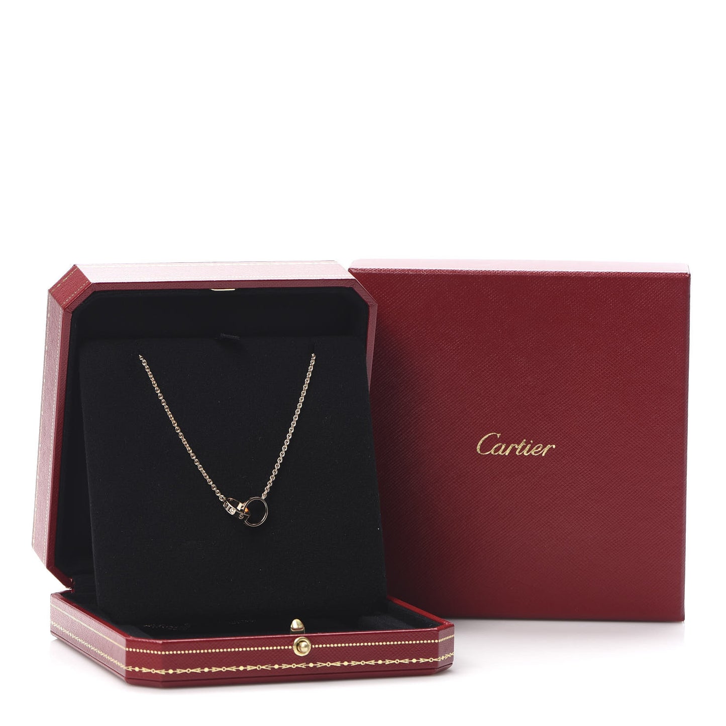 18K Pink Gold Interlocking LOVE Necklace