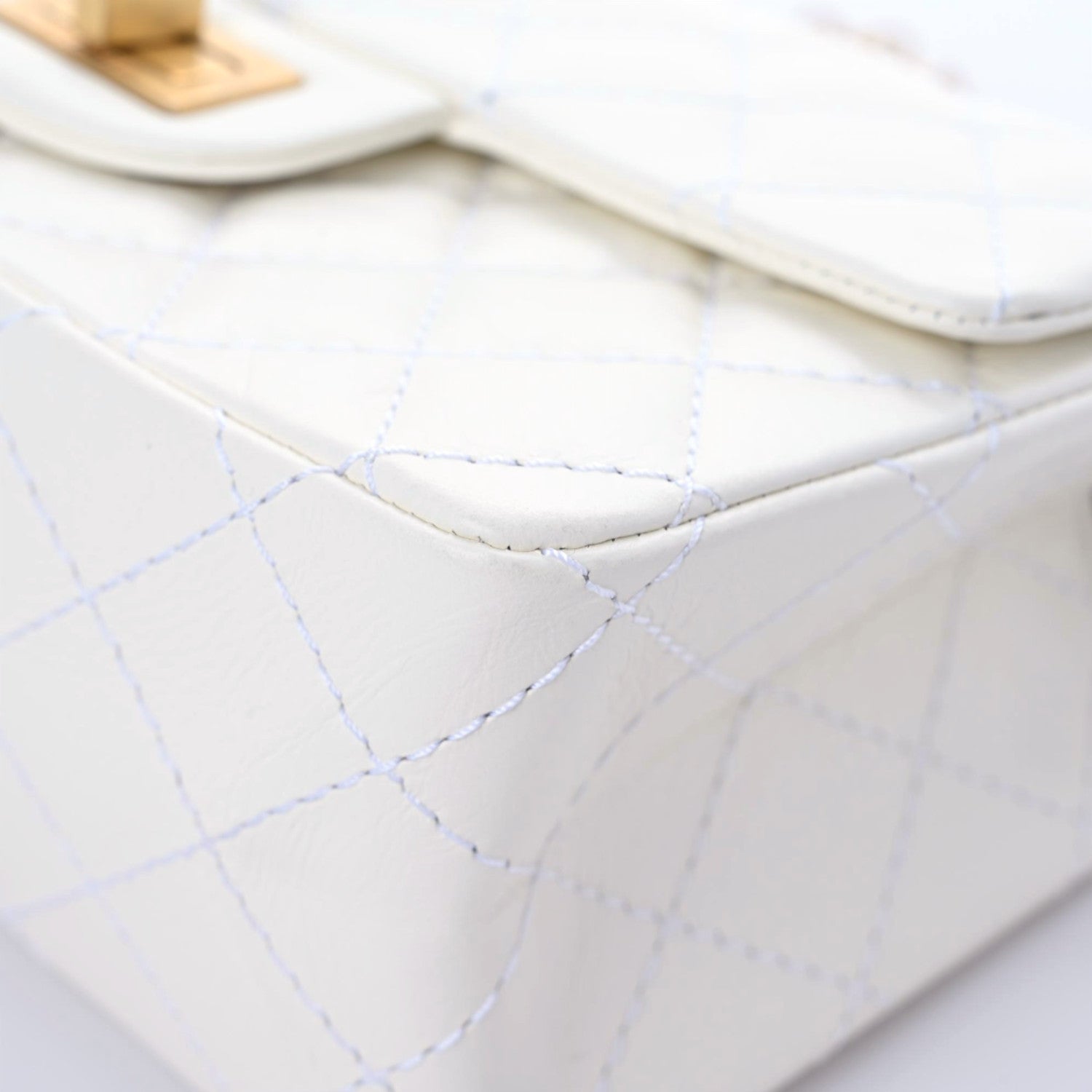 Chanel Aged Calfskin Quilted 2.55 Reissue Mini Flap White 6 of 12