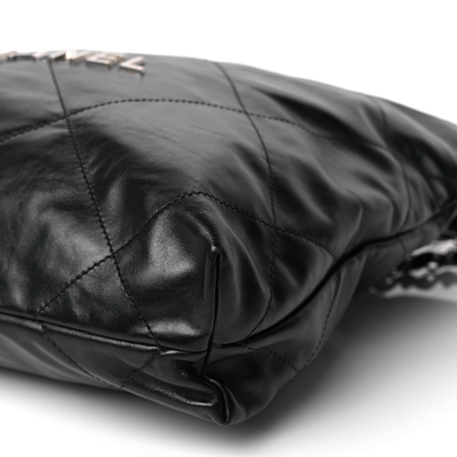 Chanel Shiny Calfskin Quilted Small  22 Black 10 of 11