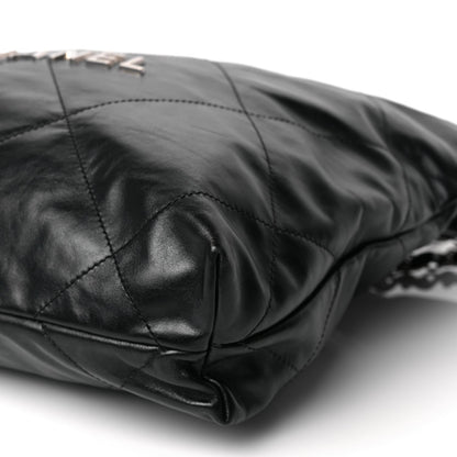 Chanel Shiny Calfskin Quilted Small  22 Black 10 of 11