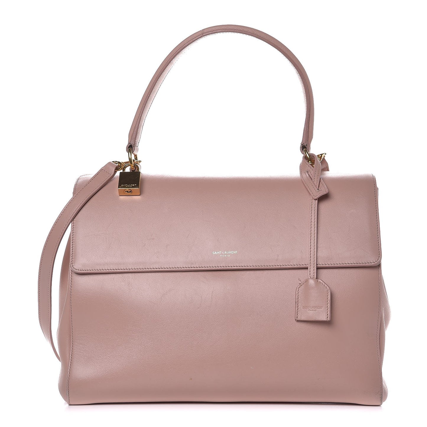 Calfskin Medium Moujik Top Handle Bag Pale Blush