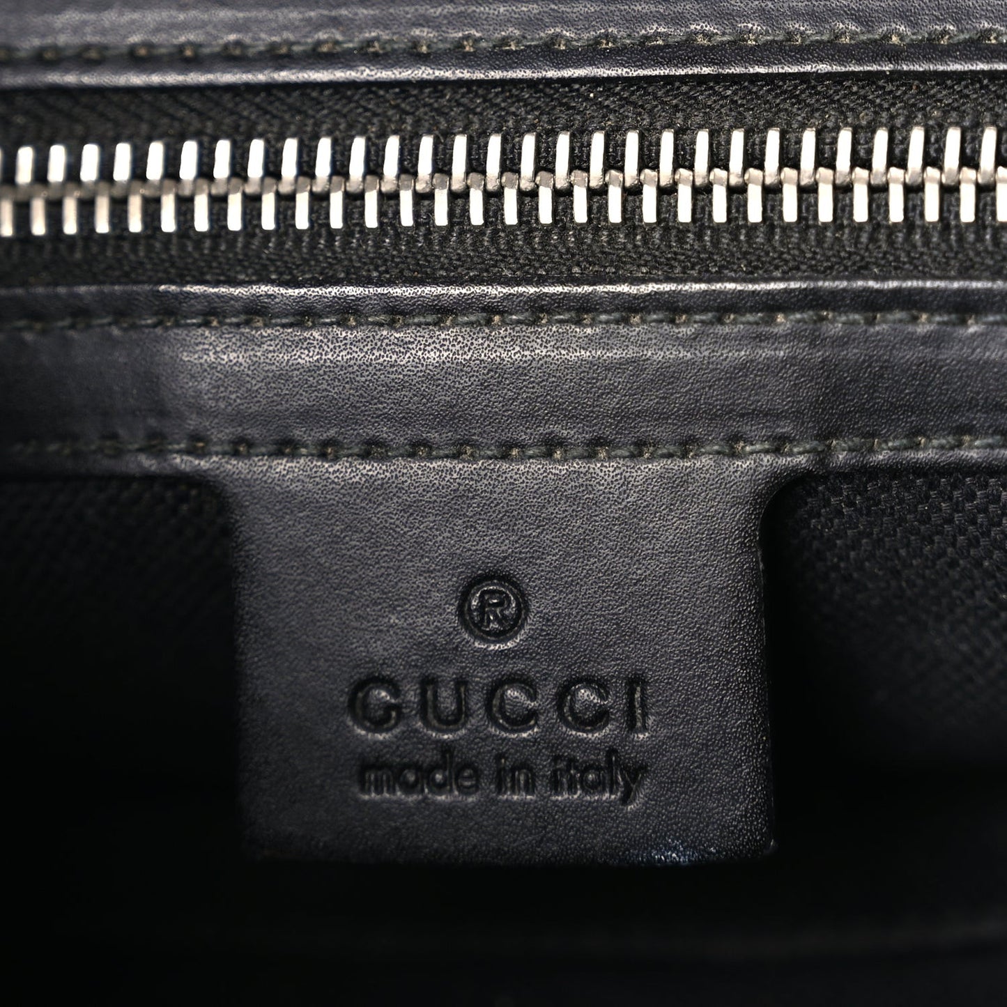 GG Supreme Monogram Appia Calfskin Web Flat Messenger Bag Black Grey
