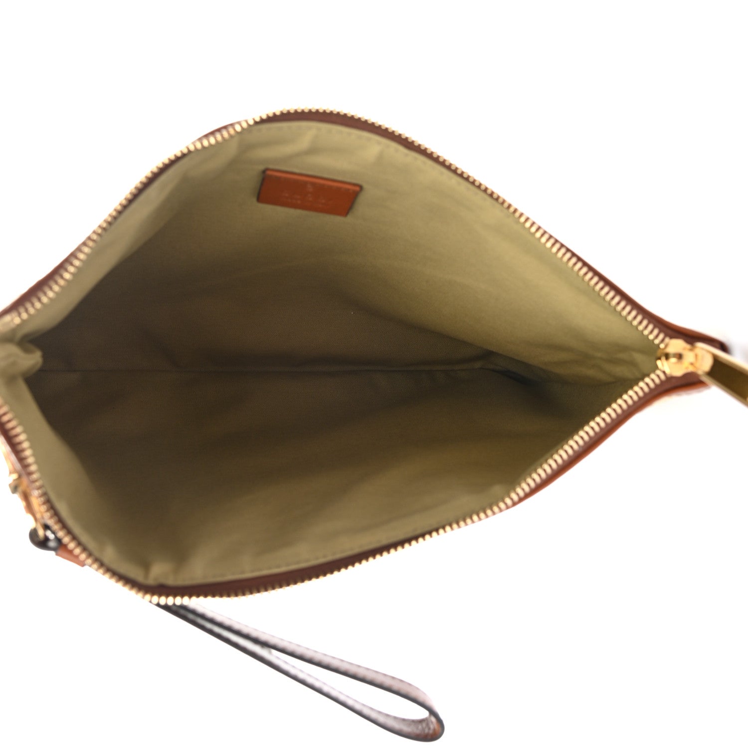 Gucci Vintage Canvas Web Pouch Sand Cuir 5 of 9